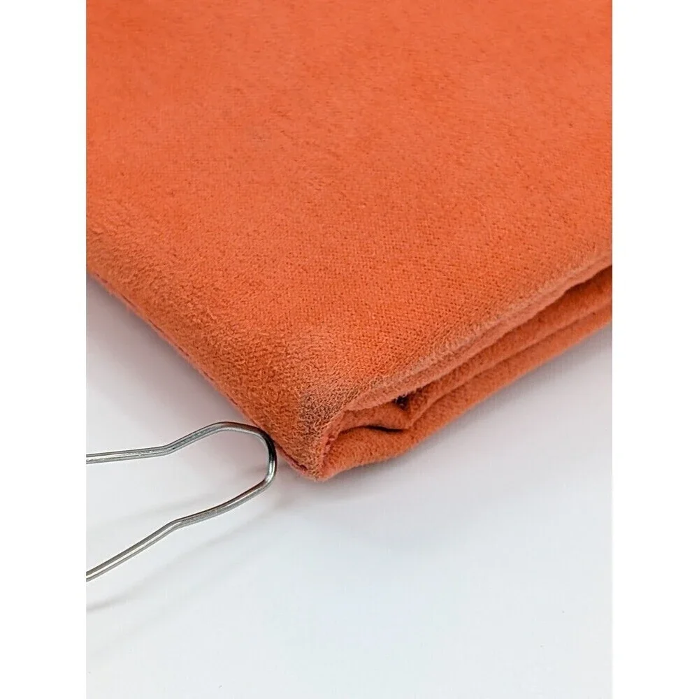 AIRFRANCE Travel Organizer Clutch Orange Vegan Suede Wallet Pouch‎ Wallet